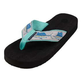 Men's Sail Fish Marlin Fishing Woven Flip Flops