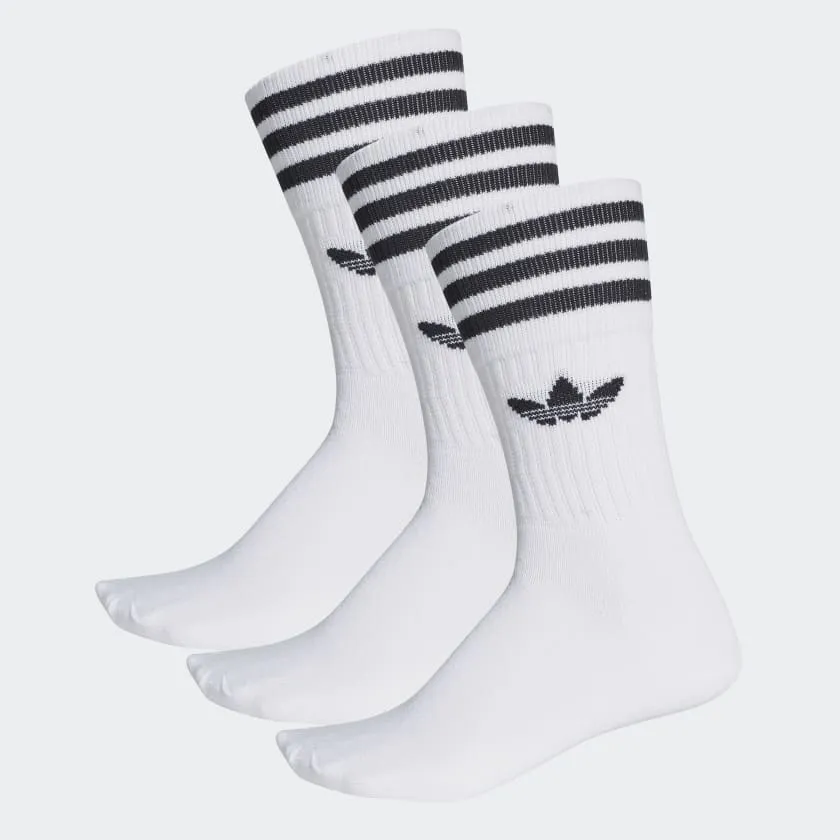 Men's Solid Crew Socks (3 Pack)