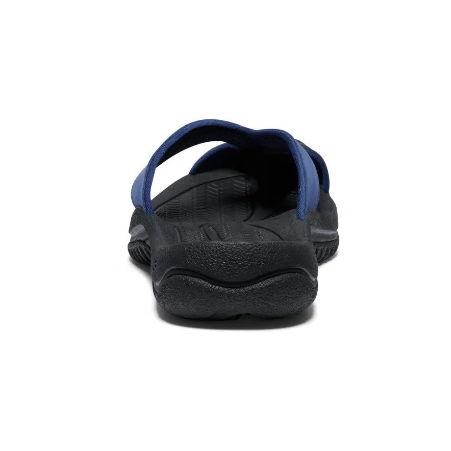 Men's Waimea Leather Flip-Flop  |  Naval Academy/Black