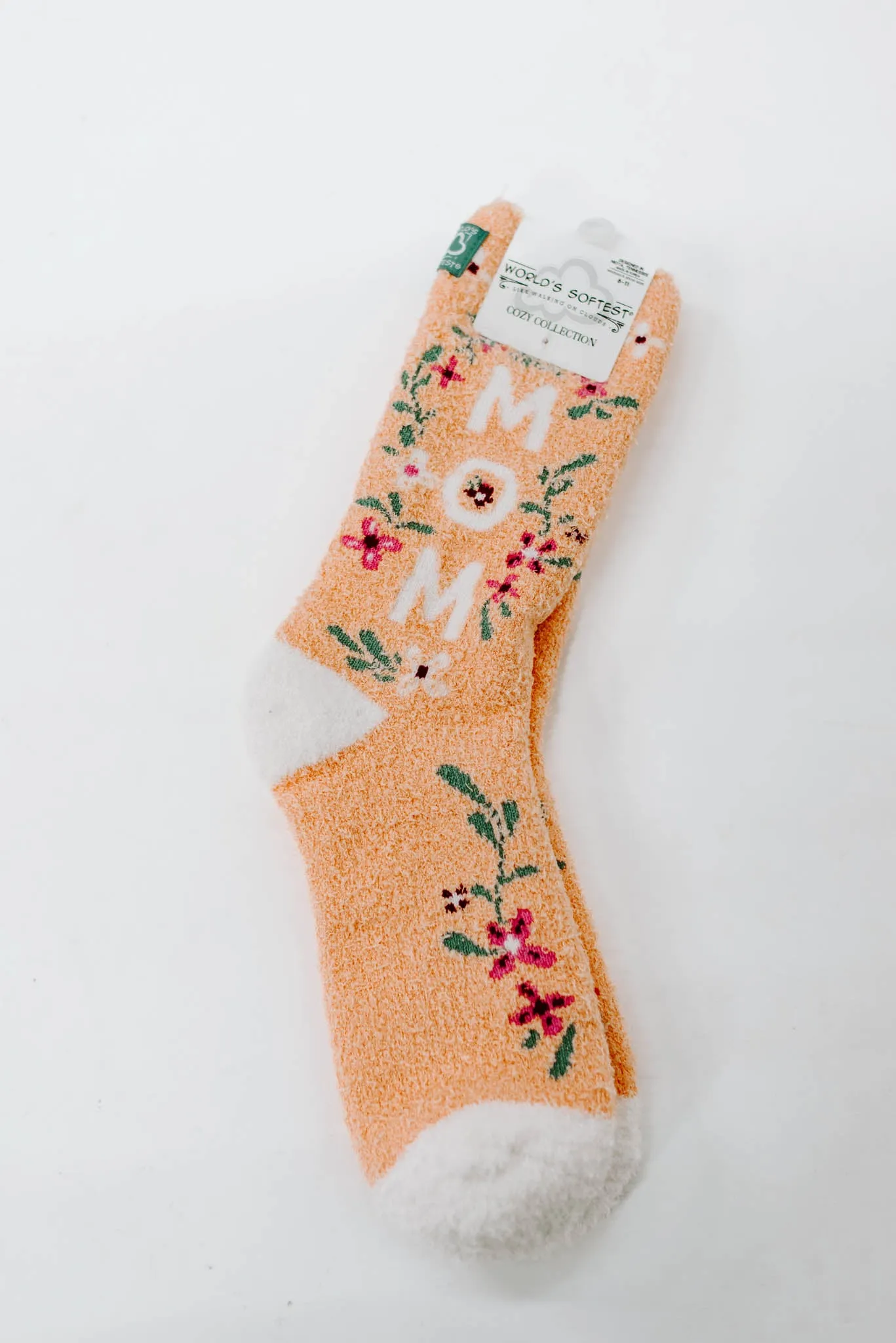 Mom Soft Crew Flower Socks