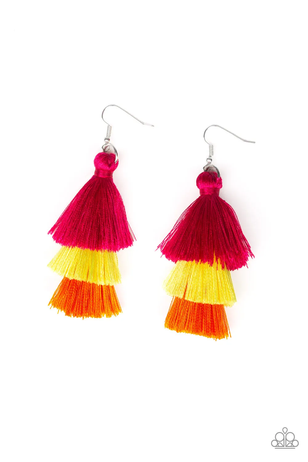 Paparazzi Accessories - Hold On To Your Tassel! - Multi Earrings