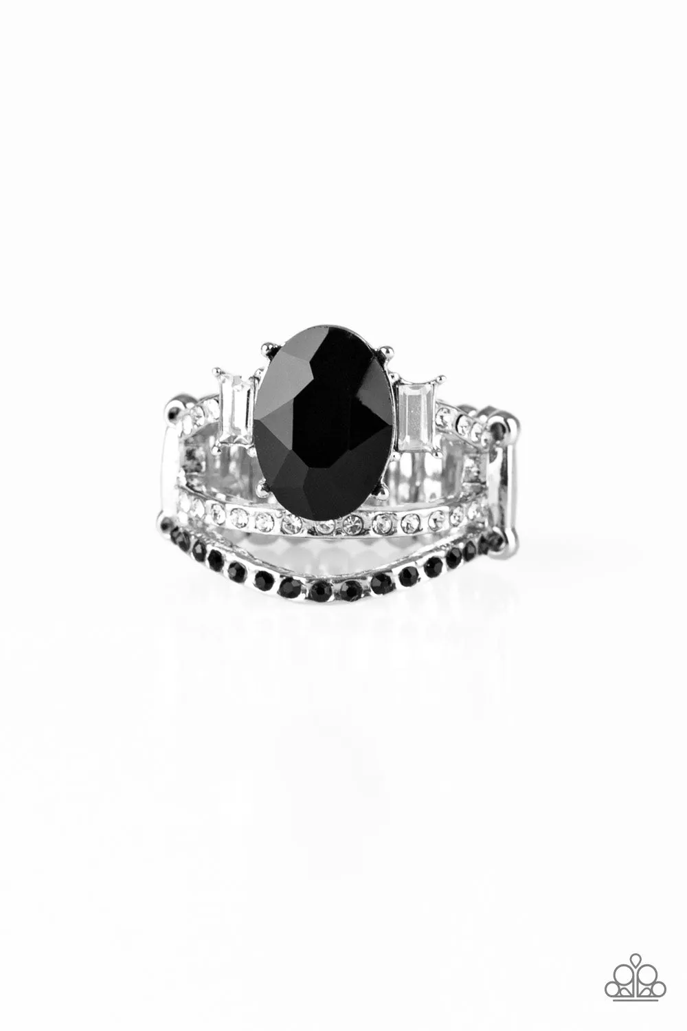 Paparazzi Accessories - Spectacular Sparkle - Black Ring