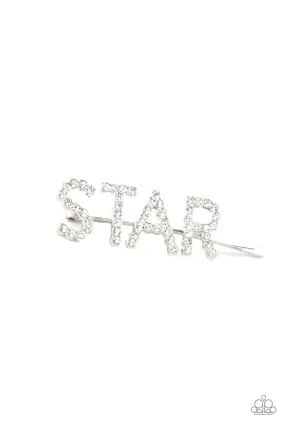 Paparazzi Accessories - Star In Your Own Show - White Hair Clip