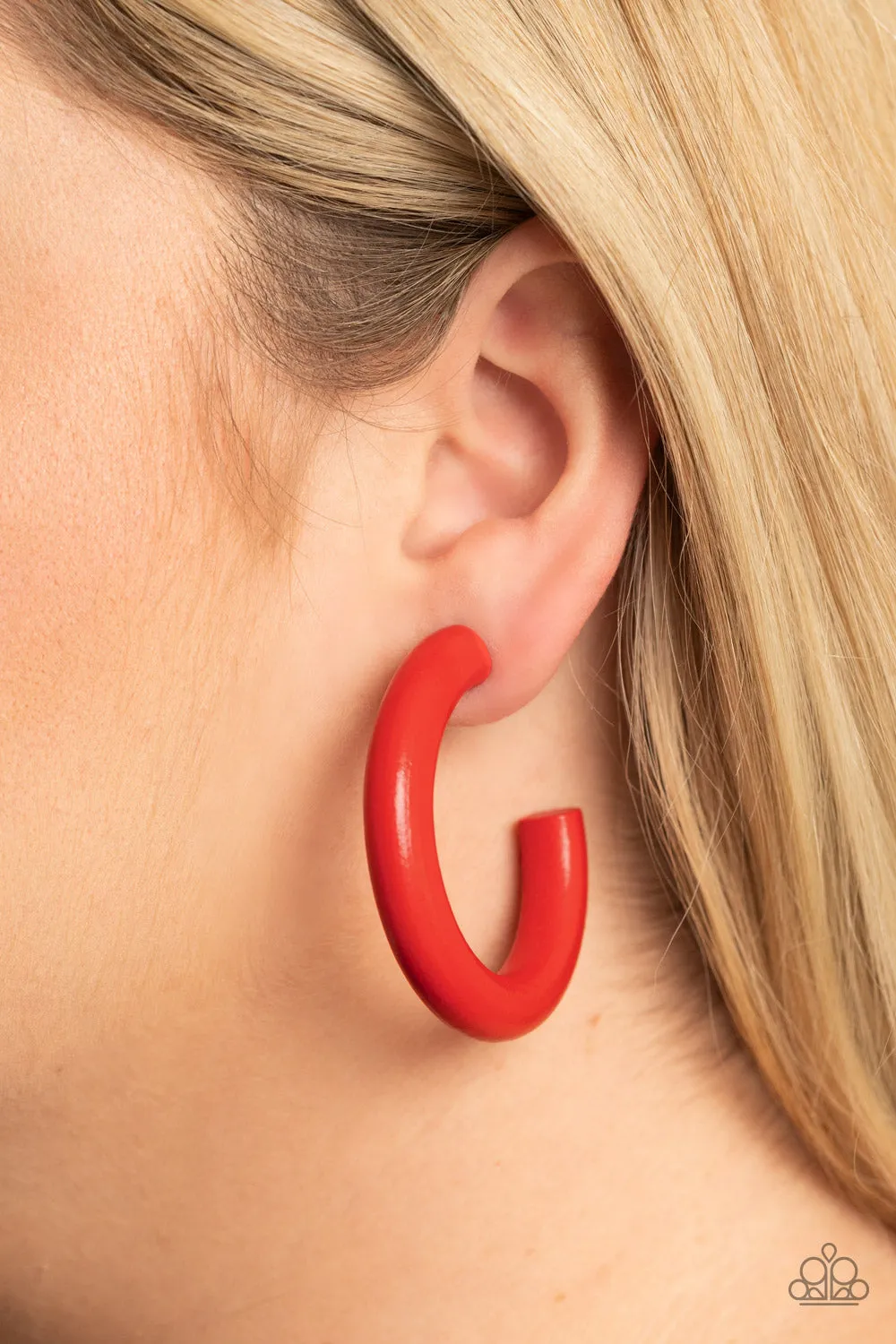 Paparazzi Accessories - Woodsy Wonder - Red Earrings