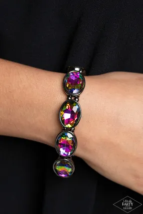 Paparazzi Diva In Disguise - Multi Oil Spill Stretchy Bracelet