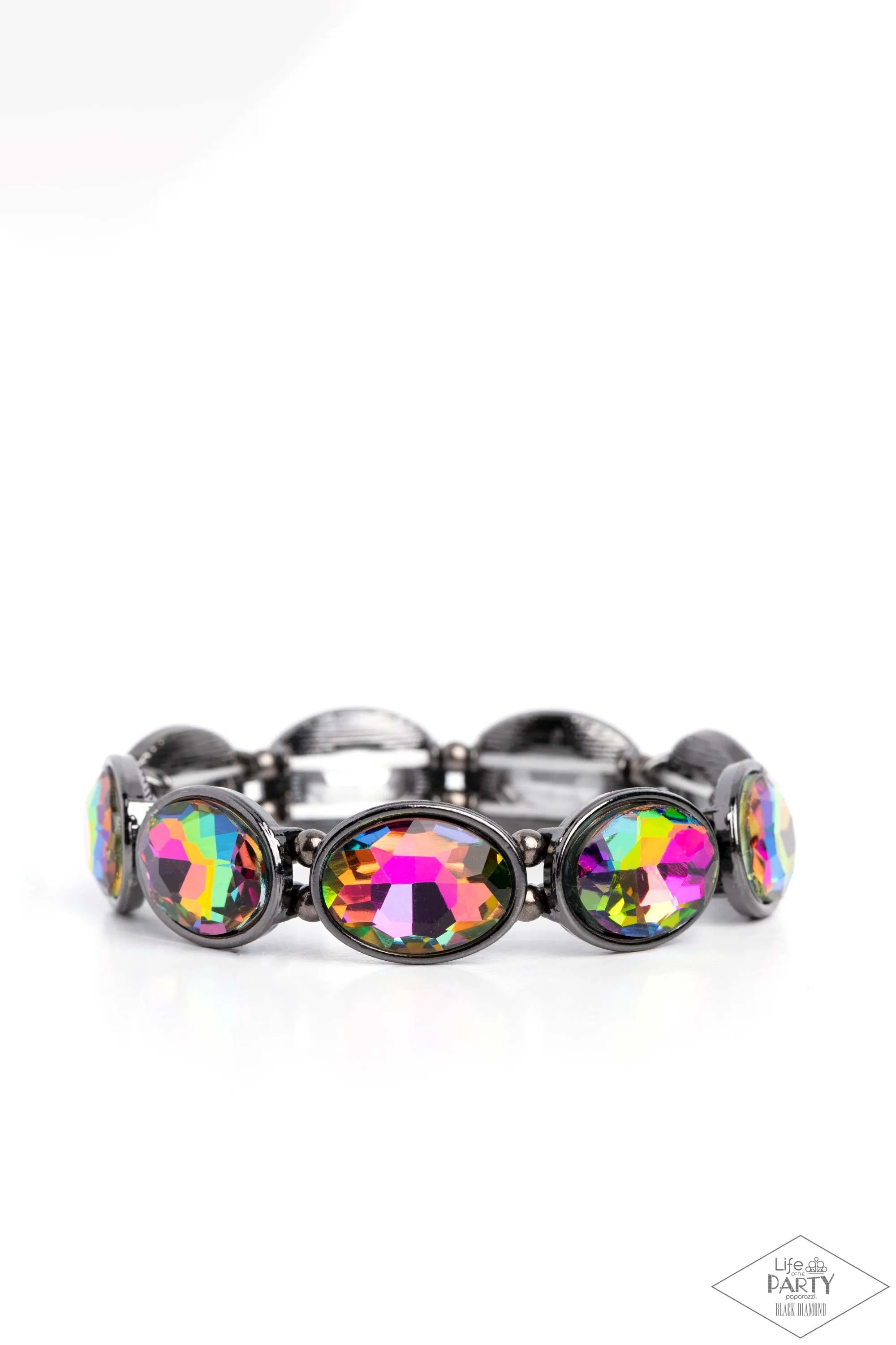 Paparazzi Diva In Disguise - Multi Oil Spill Stretchy Bracelet