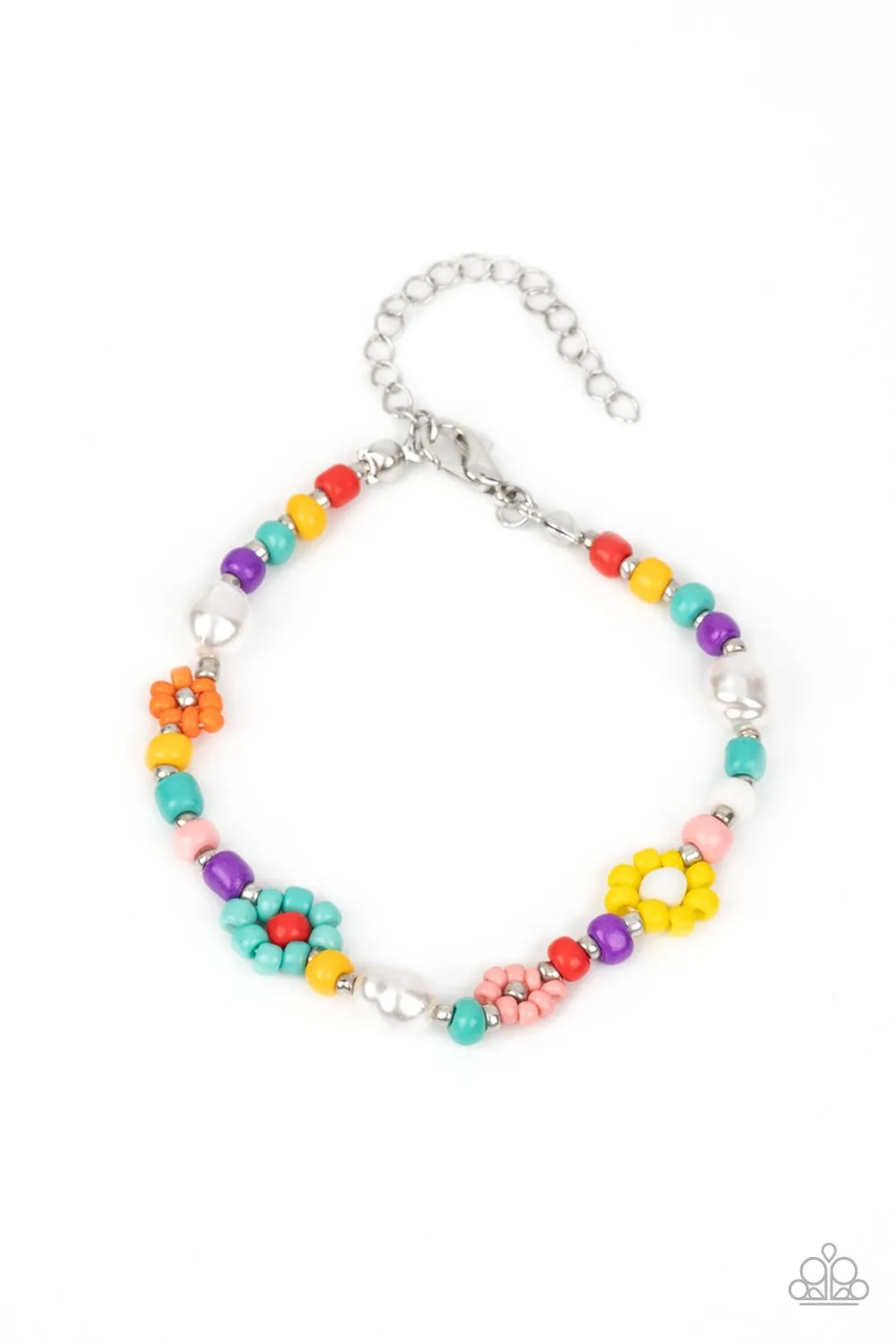 Paparazzi Groovy Gerberas - Multi Colored Seed Beads Floral Bracelet