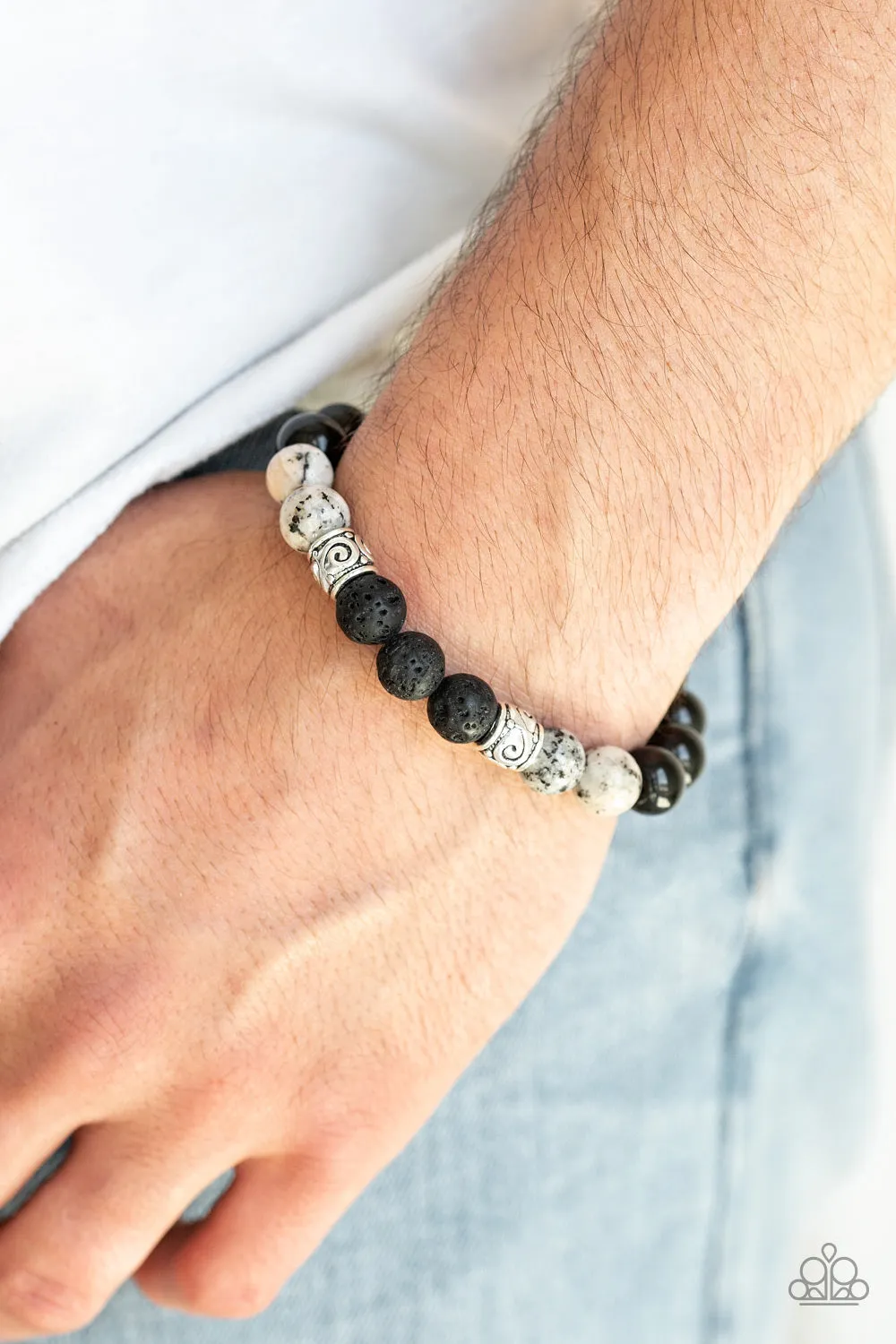 Paparazzi Mantra - White Lava Beads Urban Bracelet