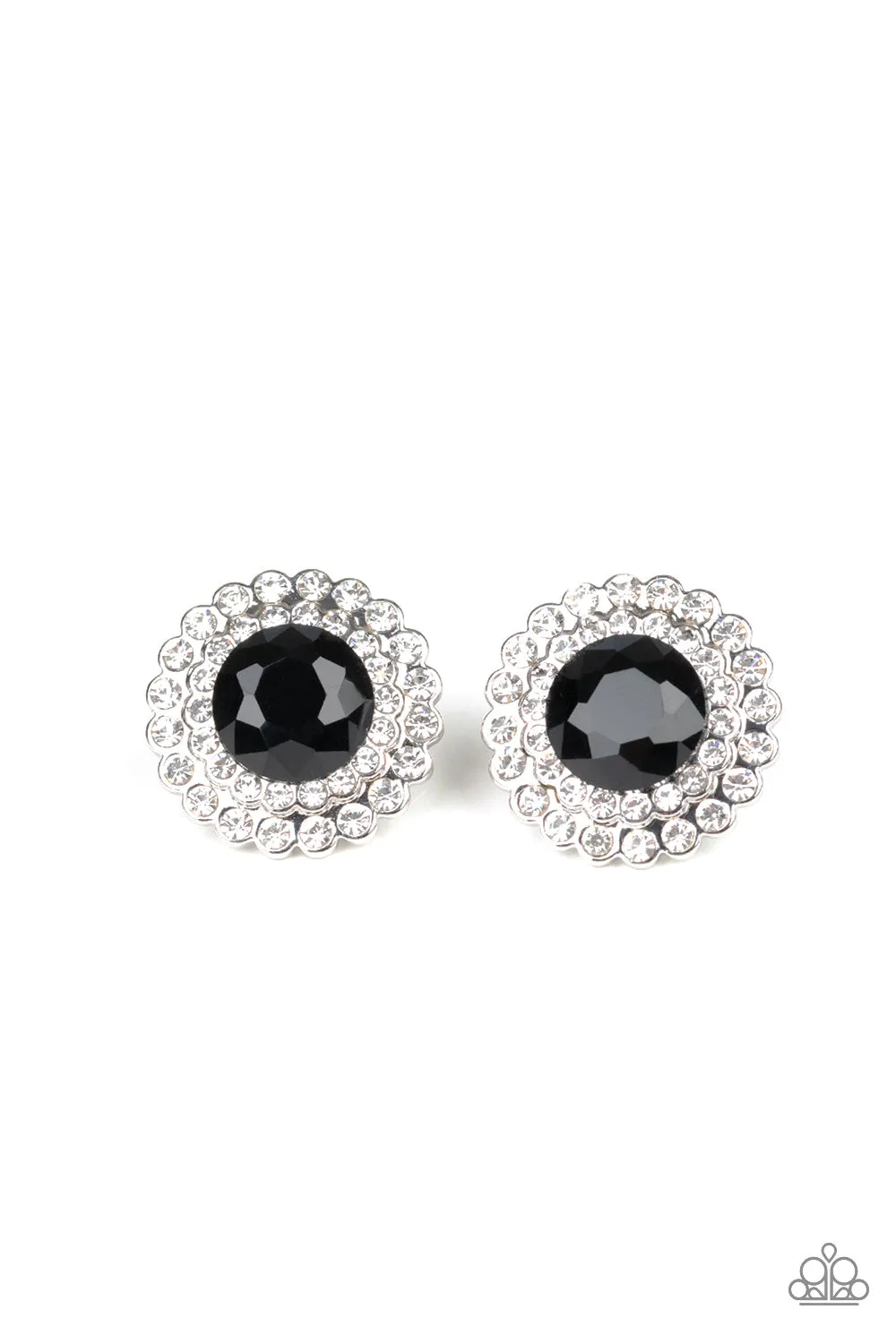 Paparazzi My Second Castle Black Post Earring