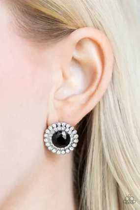 Paparazzi My Second Castle Black Post Earring