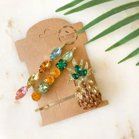 Pineapple 🍍 Glitz Hair Pin Set