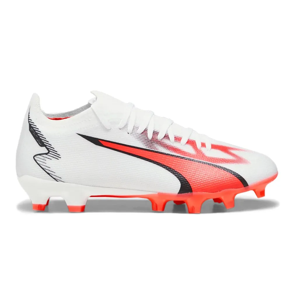 Puma Ultra Match FG/AG Women's Football Boots (White/Black/Fire Orchid)