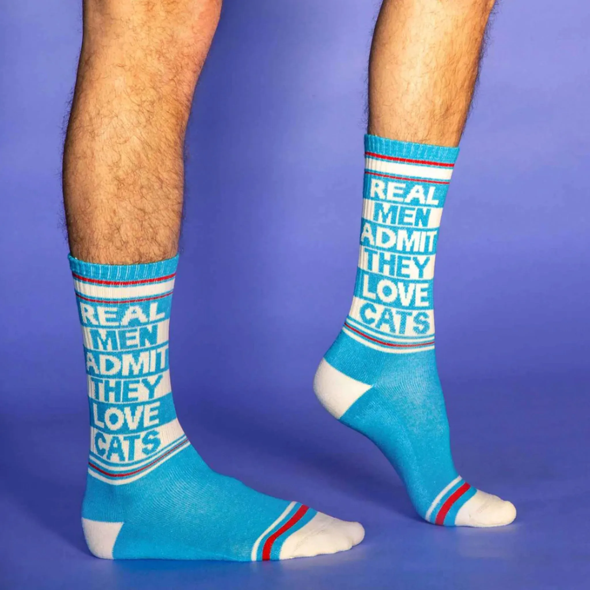 Real Men Admit They Love Cats Gym Socks