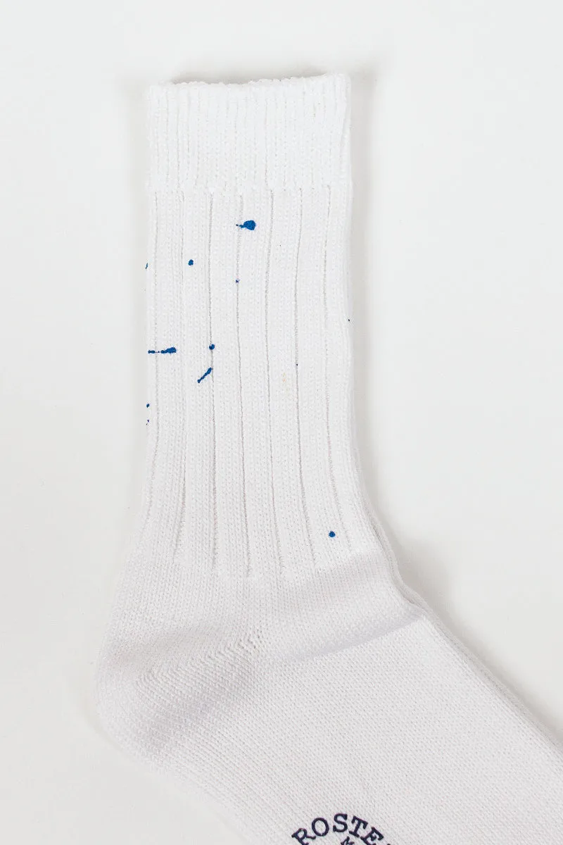 RS-202 Paint Socks White/Blue