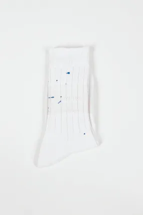 RS-202 Paint Socks White/Blue