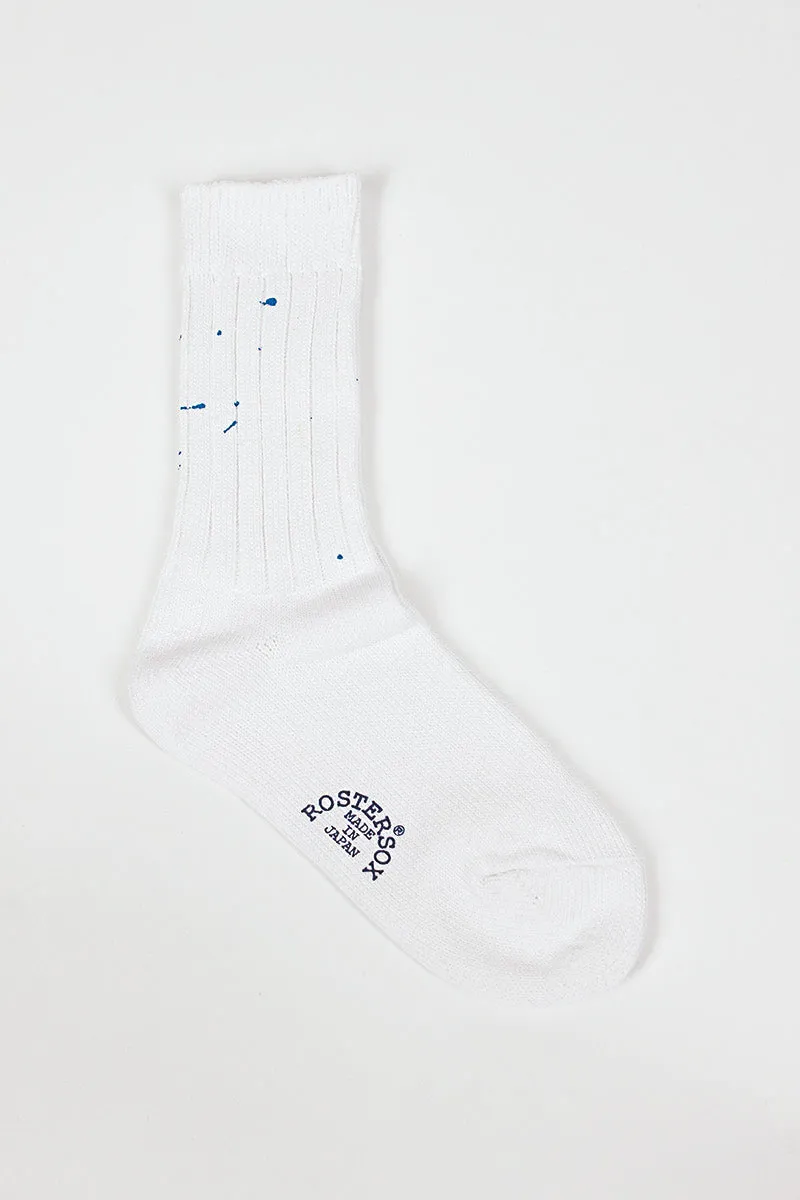 RS-202 Paint Socks White/Blue