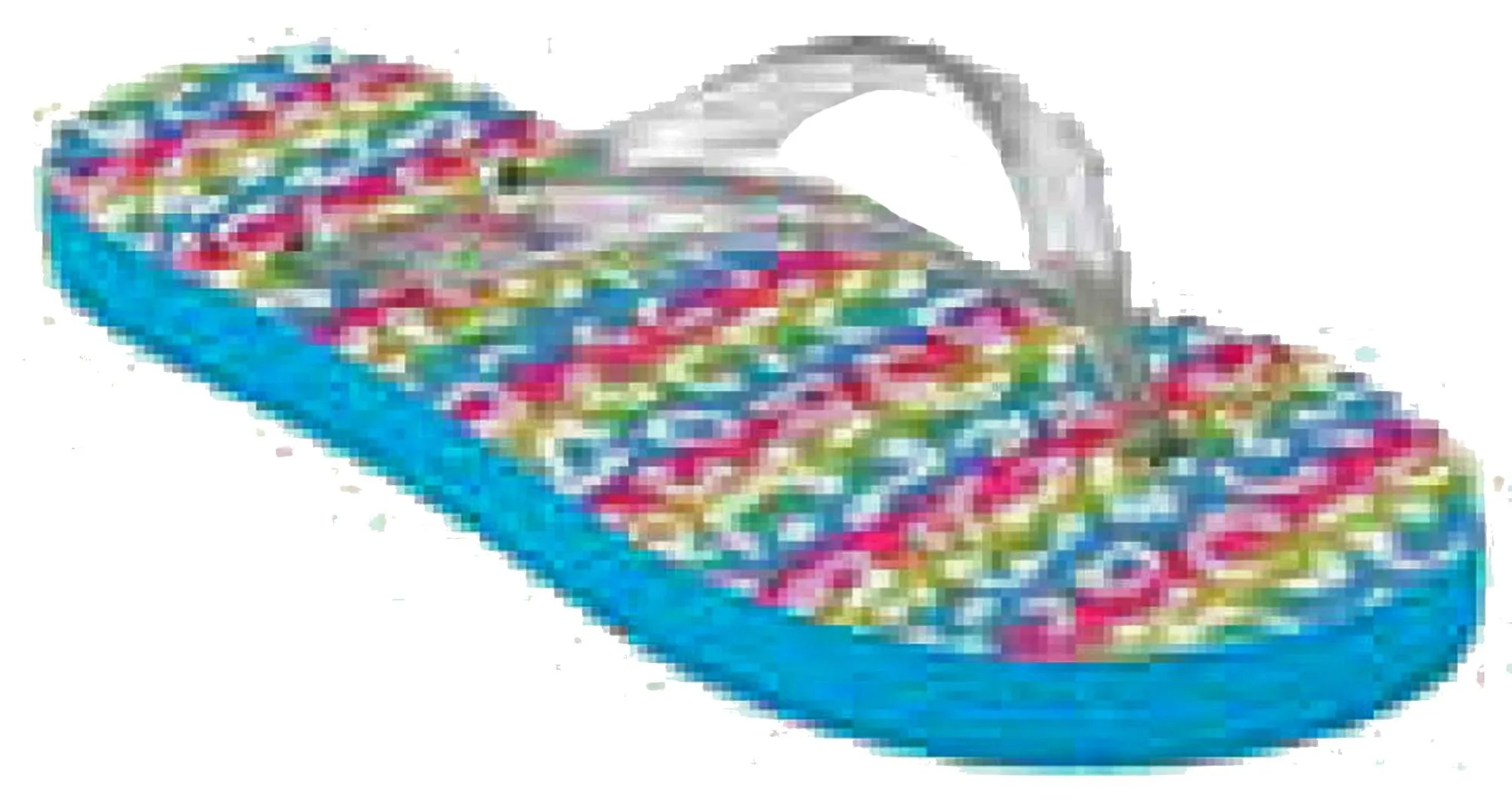 Sandals Girls Flip Flop Rainbow Glitter Sandal, Blue, Fuchsia