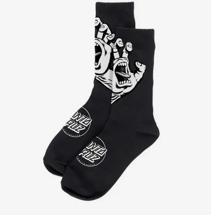 Santa Cruz leisure socks Screaming Hand Mono Socks SCA-SCK-0130 black