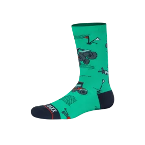 SAXX Men's Whole Package Crew Sock - Off Course Carts- Green