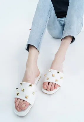 Spiky Studded Flat Slides