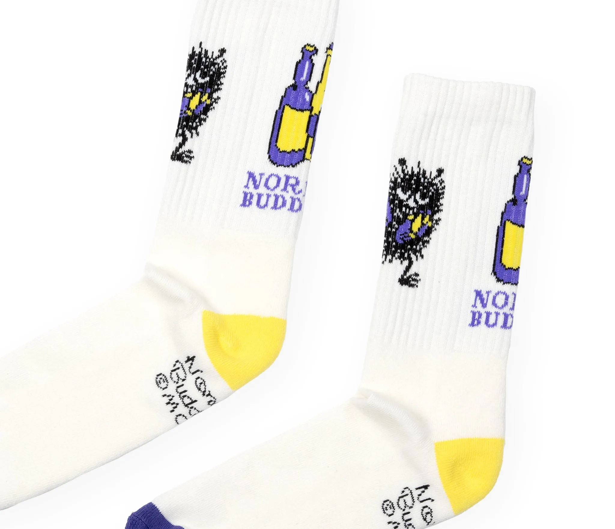 Stinky's Get Away Retro Men Socks - White