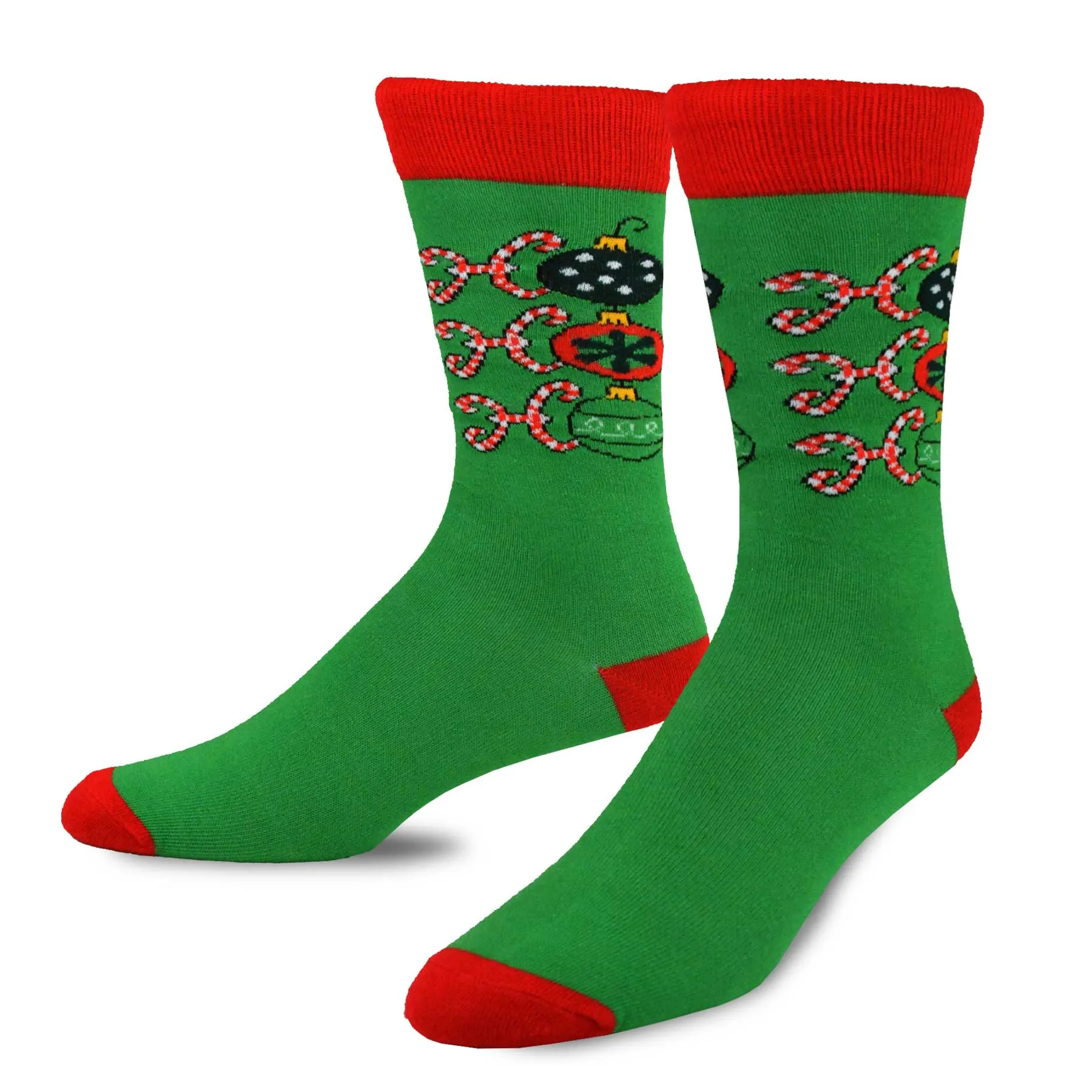 TeeHee Socks Men's Christmas Polyester Crew Assorted 2-Pack (50819)