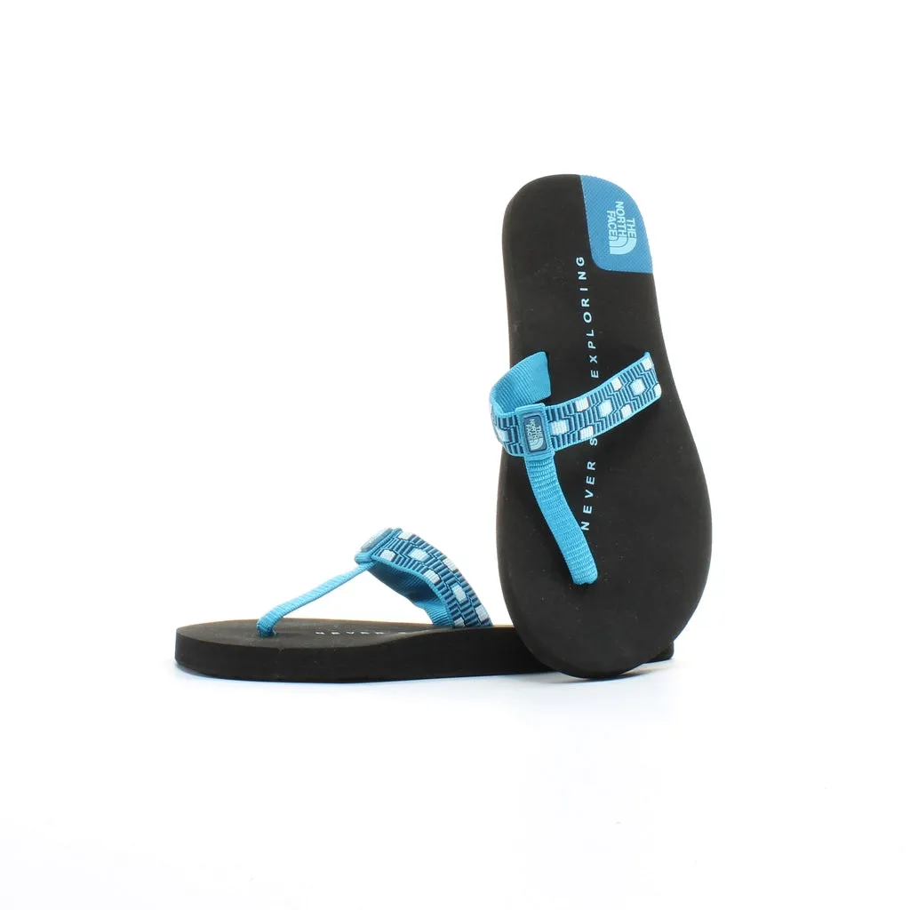 The North Face Keilni Black Blue Synthetic Womens Slip On Thong Flip Flops