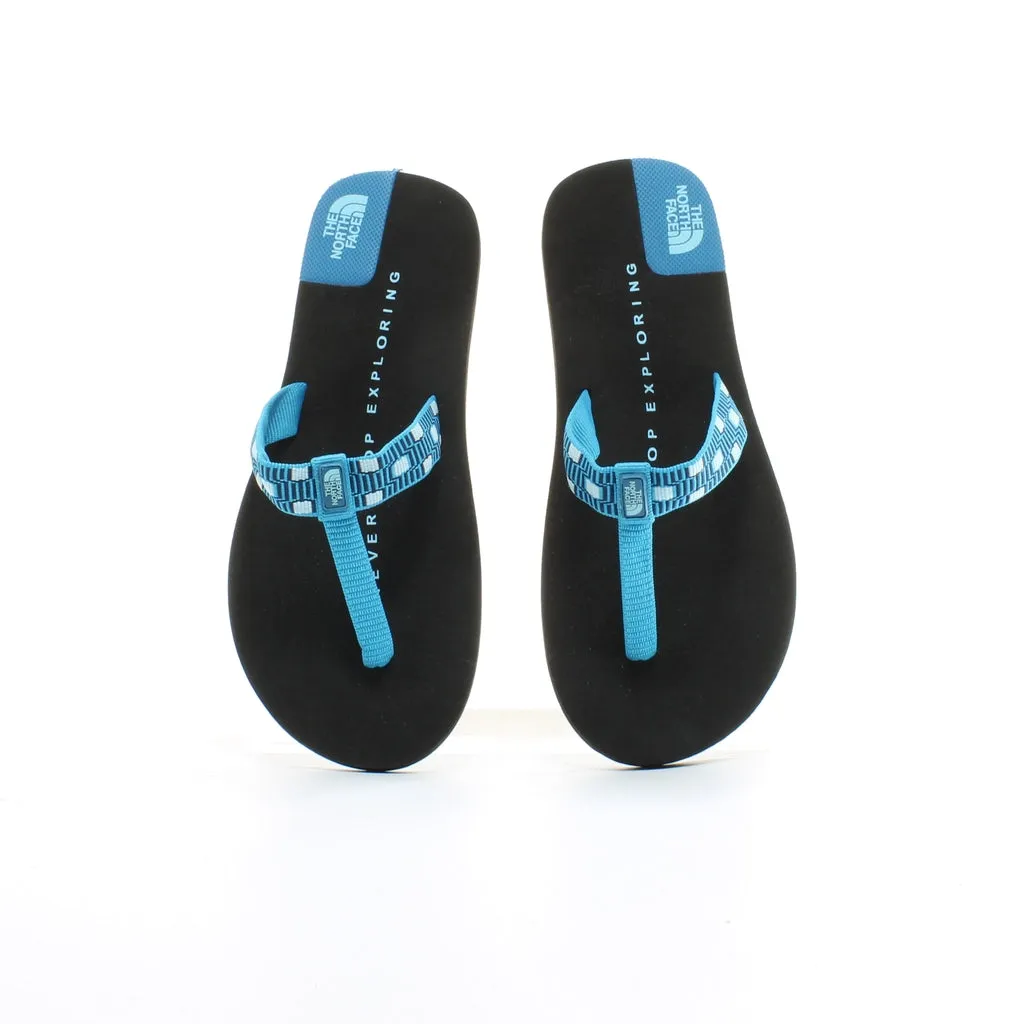 The North Face Keilni Black Blue Synthetic Womens Slip On Thong Flip Flops