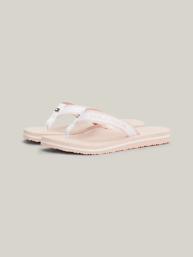 TOMMY HILFIGER Webbing Flip Flops Pink