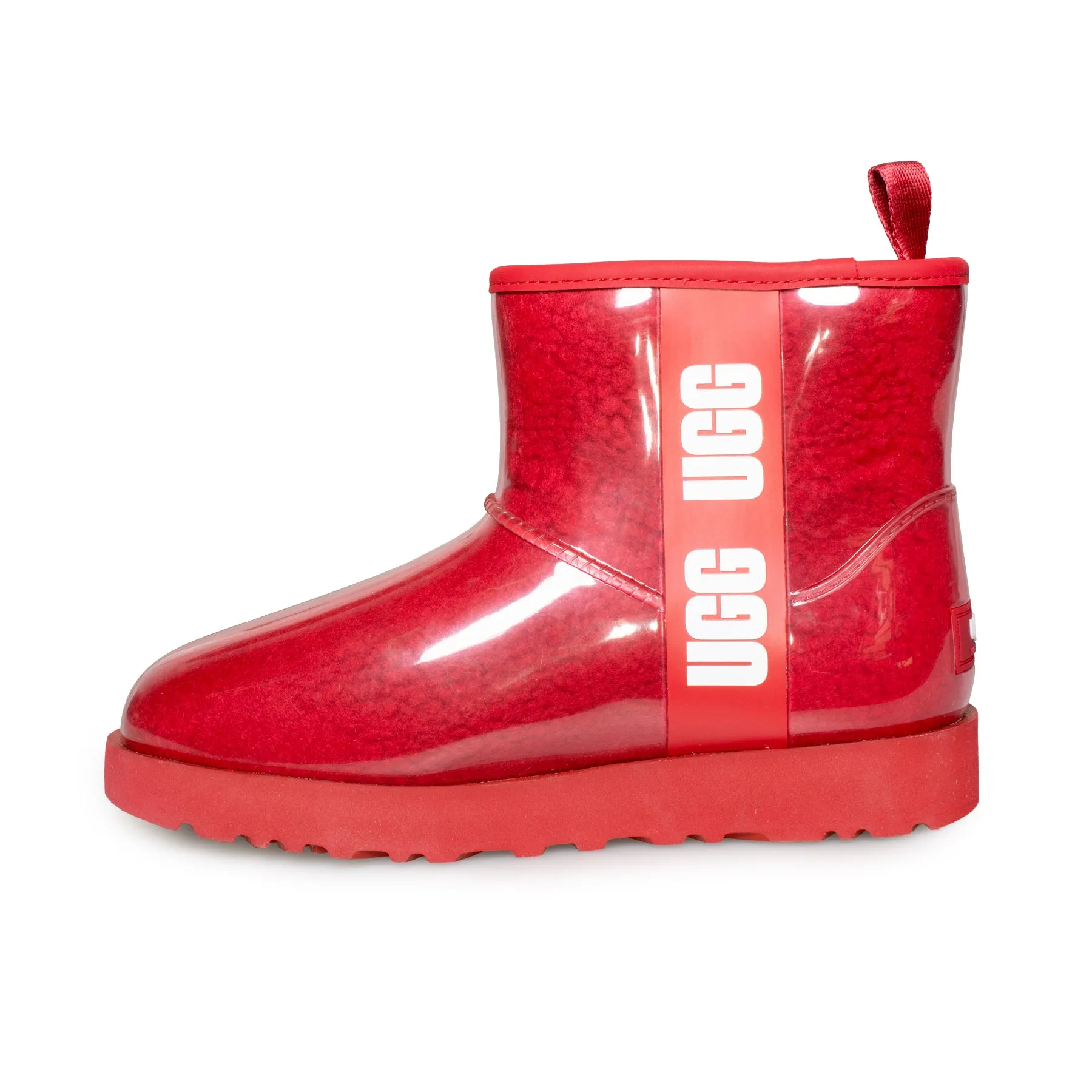 Womens UGG Classic Clear Mini Boots in Samba Red - Stylish & Waterproof Footwear