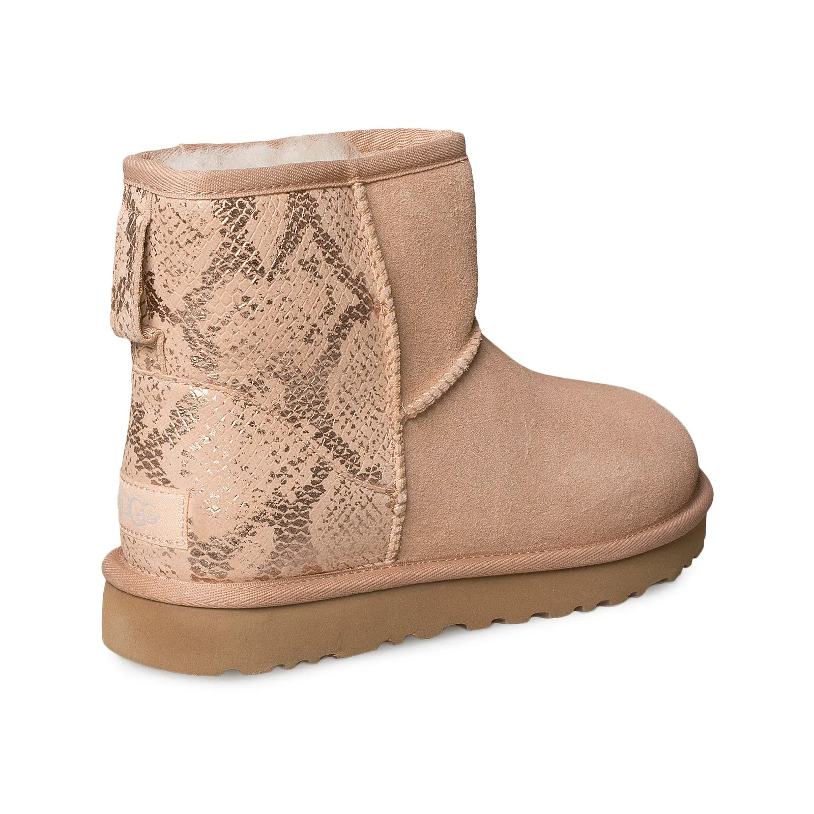 UGG Classic Mini Metallic Snake Rose Gold Boots - Women's