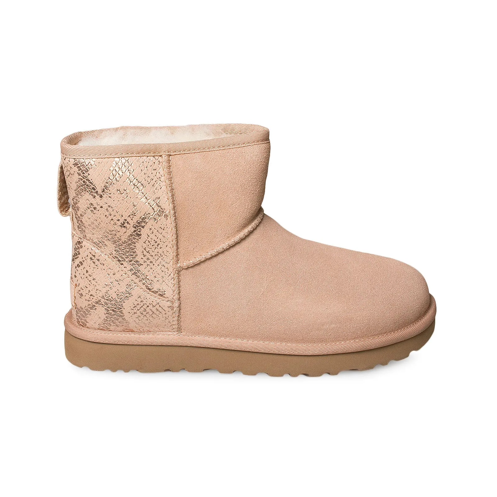 UGG Classic Mini Metallic Snake Rose Gold Boots - Women's