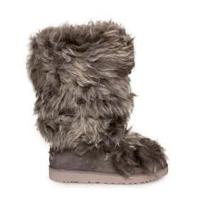 UGG Classic Posh Short Fur Thunder Cloud Boots - Women's