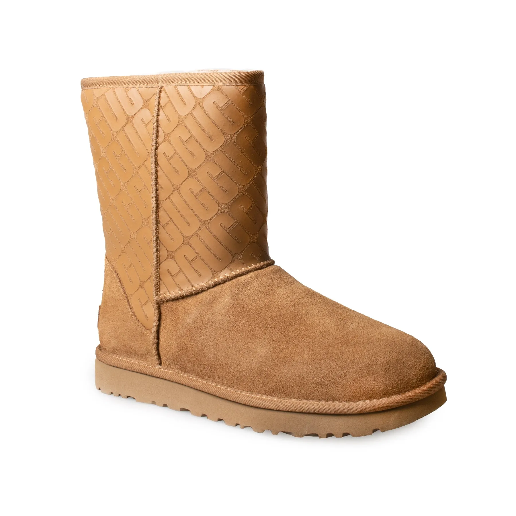 UGG Classic Short II UGG Logo Chestnut Boots - Women's