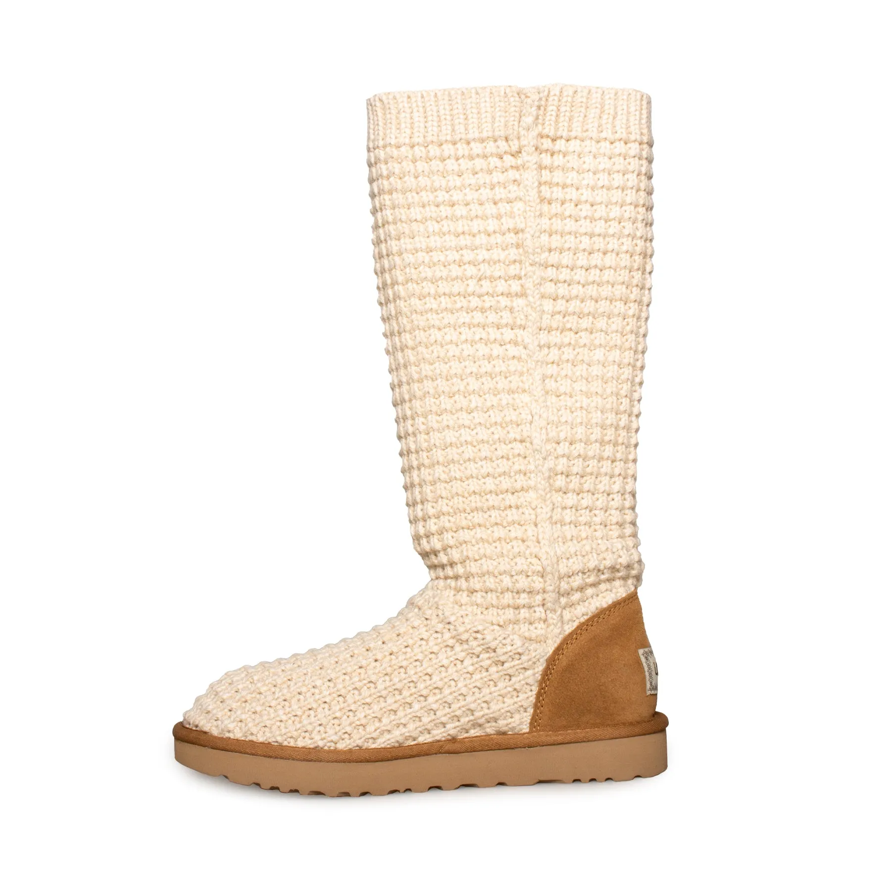 Womens UGG Classic Solene Tall Boots in Chestnut and Oatmeal