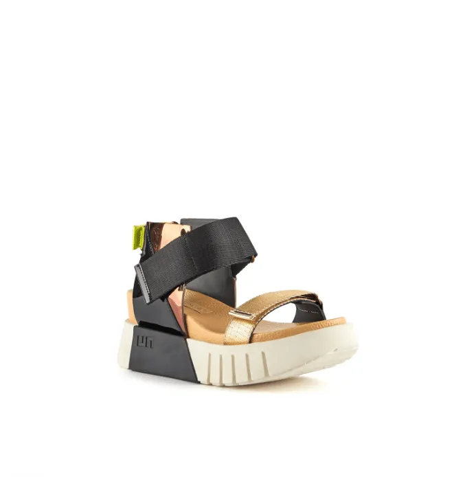 United Nude Delta Platform Sandals in Bronze Multi