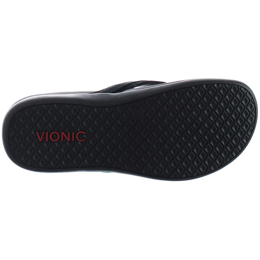 Vionic Aloe Black Womens Flip-Flops