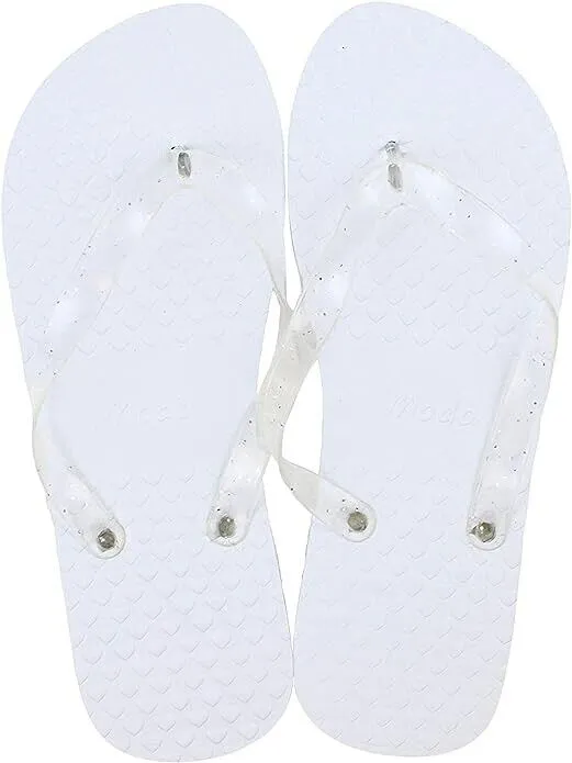 Wedding Party Glitter Flip Flops 10 Pack ((UK 5-6 x 5 pairs) (UK 7-8 x 5 Pairs))