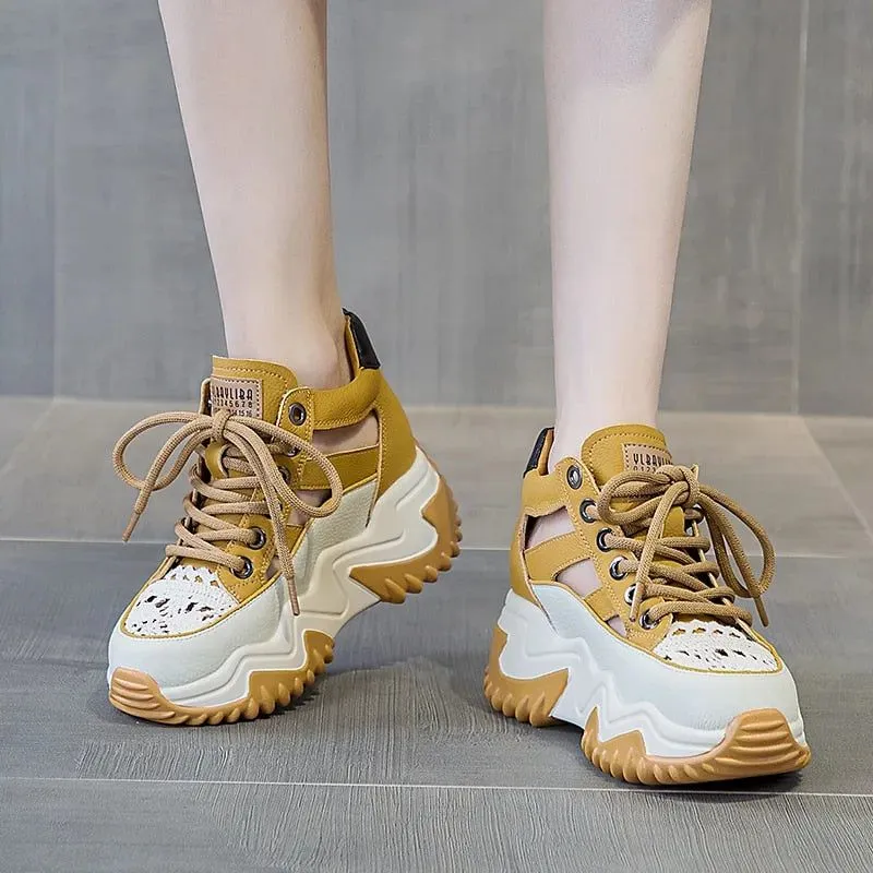 Women's Casual Shoes FM143: Leather Sandals, Wedges, Hollow Sneakers, and Boots