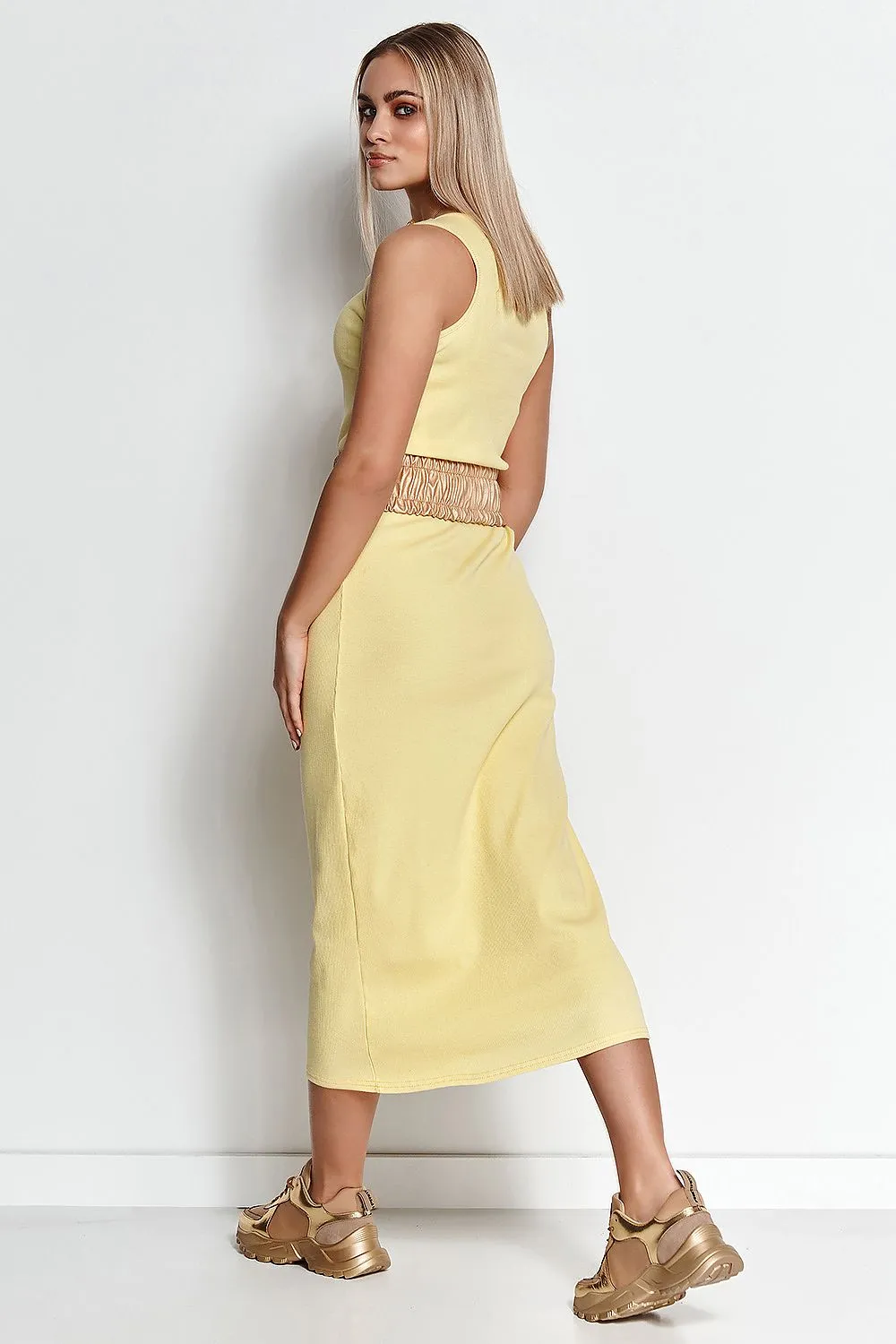 Yellow Sleeveless Long Daydress